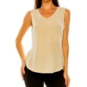 Urban Diction | Beige Silvertone Shimmer Tank M